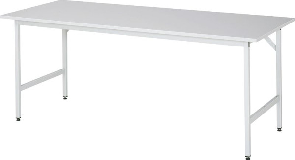 Tavolo da lavoro serie RAU Jerry (3030) - regolabile in altezza, piastra in melammina, 2000x800-850x800 mm, 06-500M80-20.12