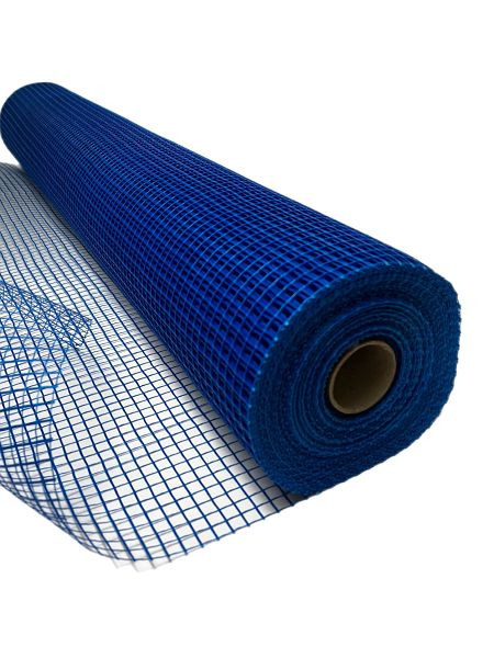 VaGo-Tools tessuto di rinforzo in tessuto di gesso blu 110g/m² 10x10mm, UI: 50m², AG-111g-Blau-1 Rolle_av