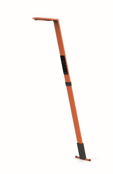 LUCTRA FLEX - Lampada cordless flessibile con luce biologicamente efficace, regolabile in altezza, con batteria agli ioni di litio, cavo flessibile, arancione, 923109