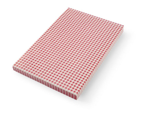 Tovaglietta Hendi in carta oleata, motivo a quadri - confezione da 500, 420 mm, 678152