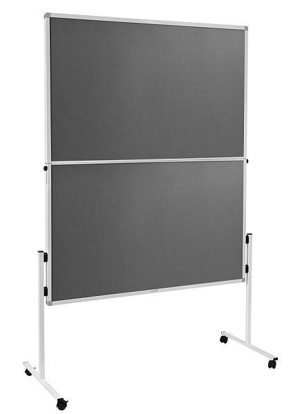 Lavagna per presentazioni Legamaster ECONOMY pieghevole, ricoperta di feltro, grigio, 150 x 120 cm, 7-209300