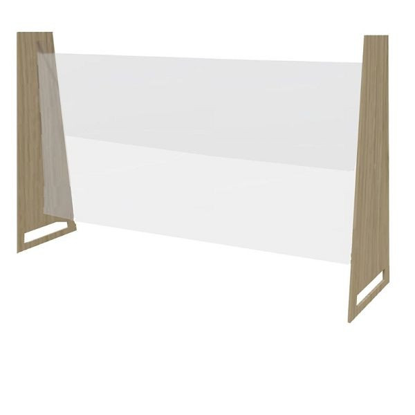 Bolero Easy Screen modello da tavolo, parete divisoria rovere chiaro 86 x 125cm, FP425