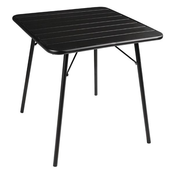 Bolero tavolo quadrato bistrot acciaio nero 70cm, CS731