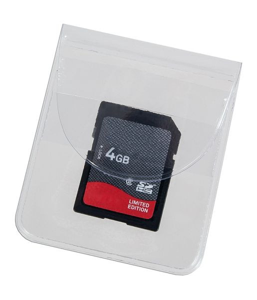 Tasche per memory card autoadesive Eichner, PU: 100 pezzi, 9218-04000