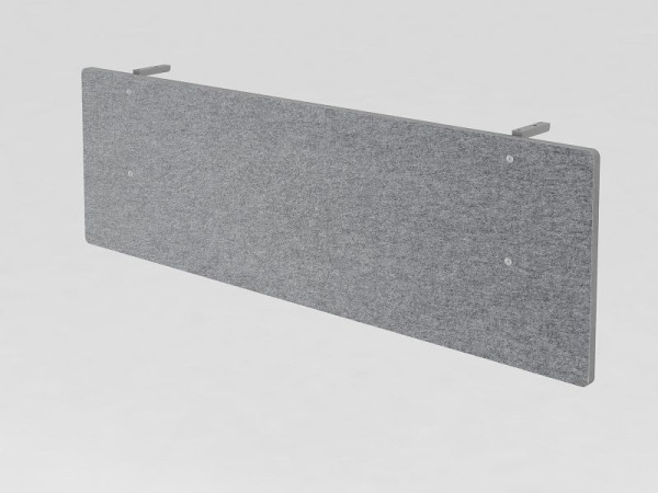 Schermo Hammerbacher, isolamento acustico per tavolo 160, grigio, in materiale acustico, classe di isolamento acustico C, VSIA16/5