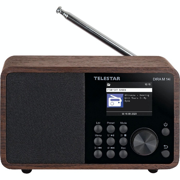 Radio multifunzione TELESTAR DIRA M 14i, con display a colori TFT LCD, USB, funzioni multimediali, DAB+/FM/Web, sveglia, MP3, WMA, AAC, 20-100-01