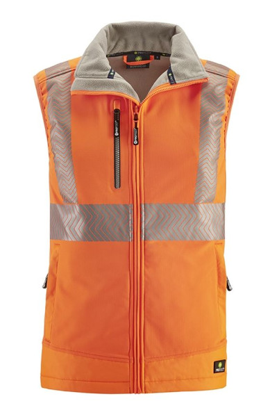 Gilet softshell ad alta visibilità 4PROTECT PARAMUS, arancione brillante, taglia: S, confezione da 5, 3420-S
