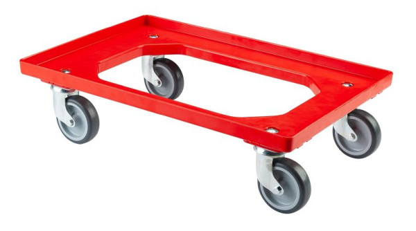Rullo di trasporto a rulli BS per scatole 60x40 cm, rosso, T.-ROLLER.1R