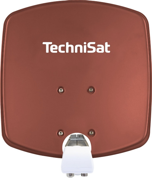 TechniSat DigiDish 33, doppio LNB universale, rosso mattone, 1433/2882