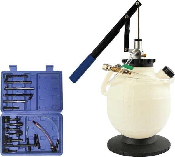 Dispositivo di riempimento olio professionale Kunzer con 18 adattatori (capacità 7,5 L), 7OEG18.1