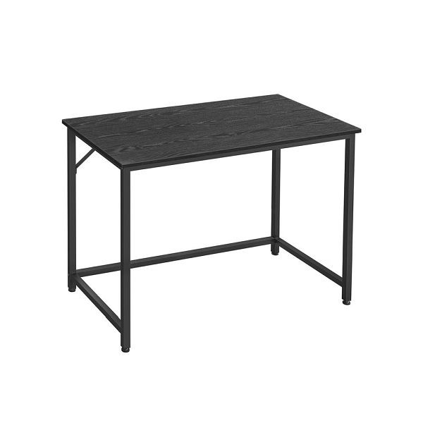 VASAGLE Tavolo da ufficio stretto 100 x 50 cm grigio-nero, LWD041B56