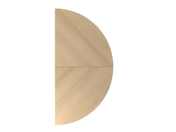 Tavolo allungabile Hammerbacher 2xquarto di cerchio QA160, 160 x 80 cm, piano: rovere, spessore 25 mm, tavolo allungabile con base di supporto in grafite, altezza di lavoro 68-76 cm, VQA160/E/G