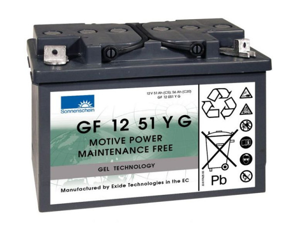 Batteria EXIDE GF 12051 Y 2, assolutamente esente da manutenzione, con base strip, 130100024