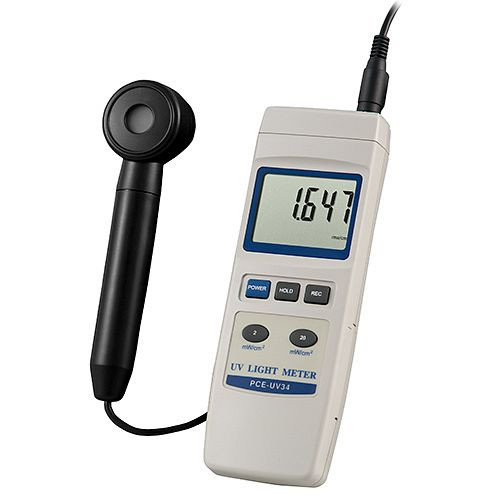 PCE Instruments Misuratore ambientale UVA/UVB per la misurazione della radiazione UV, con sensore esterno, PCE-UV34