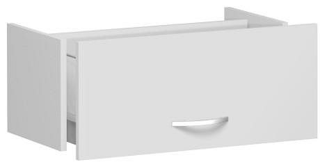 geramöbel cassetto per cartelle sospese per mobile larghezza 800 mm, senza fermo estraibile, per 2a, 3a o 4a altezza cartella, 1 altezza cartella, grigio chiaro, S-381705-L