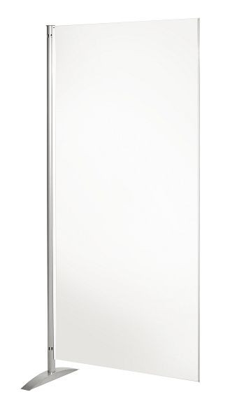Sistema a parete per presentazioni Kerkmann, elemento lavagna, L 800 x P 450 x A 1750 mm, alluminio argento/bianco, 45696710