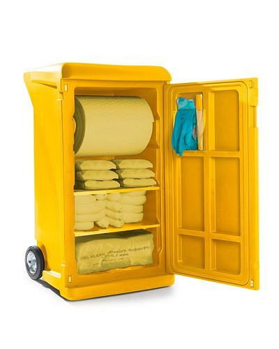 Set di emergenza mobile DENSORB, legante nel Caddy XL giallo, speciale, 290-811
