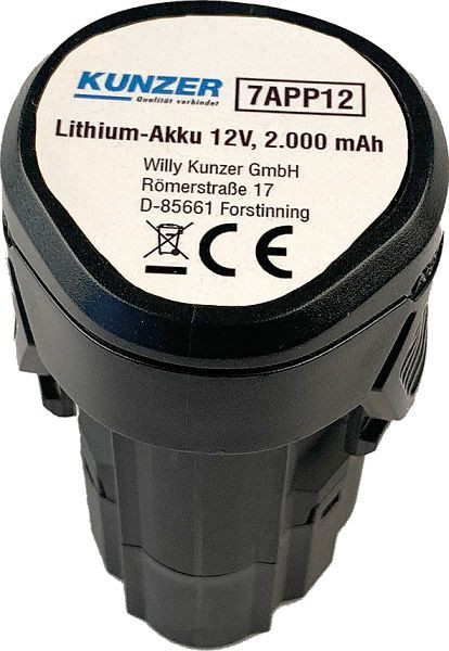 Batteria al litio Kunzer 12V, 2.000 mAh, 7APP12