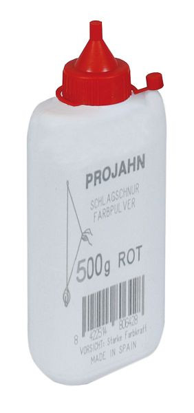 Bottiglia di polvere colorata Projahn 500g rosso per rullo linea gesso, 2394-2