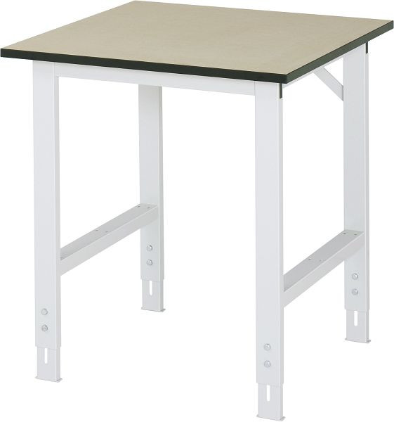 Tavolo da lavoro serie RAU Tom (6030) - regolabile in altezza, pannello MDF, 750x760-1080x800 mm, 06-625F80-07.12