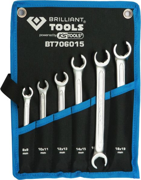 Brilliant Tools Line Set di chiavi, 6 pezzi, 8 - 19 mm, BT706015