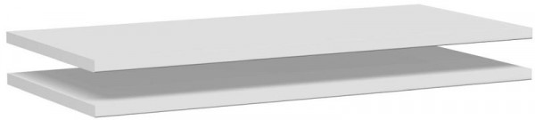 Ripiano intermedio geramöbel per collegare 2 armadi, 2 pezzi, 800x383x19, grigio chiaro, N-383200-L