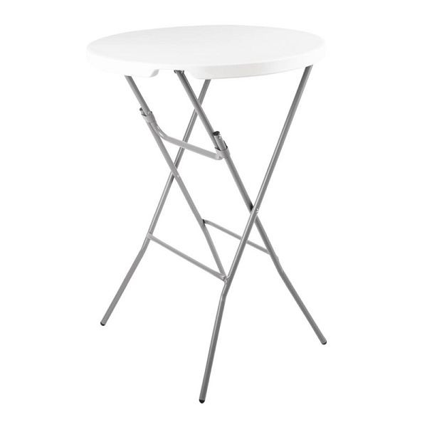 Bolero tavolo rotondo pieghevole bianco 80 cm, DL046