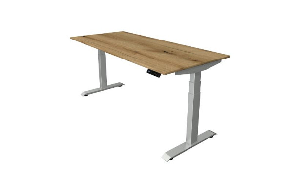 Tavolo sit-stand Kerkmann L 1800 x P 800 mm, regolabile elettricamente in altezza da 640-1290 mm, rovere, 10040755