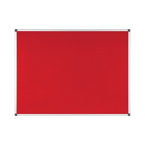 Bi-Office Maya feltro rosso con cornice in alluminio 120x90cm, FA0546170