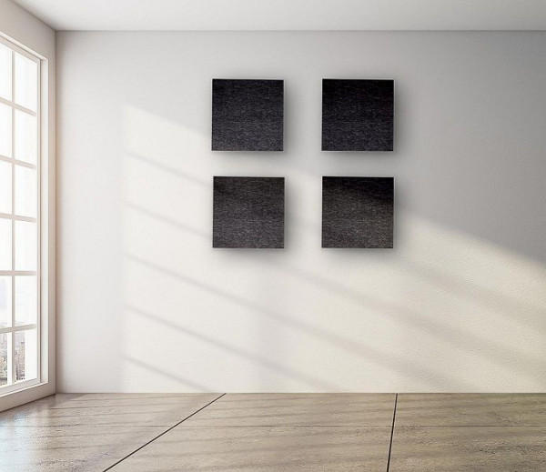 Silenti fonoassorbente quadrato, antracite, montaggio a parete con barra, conf.: 4 pezzi, 92742515089
