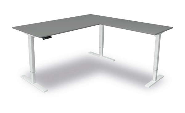Tavolo Kerkmann sit/stand L 1800 x P 800 mm con elemento aggiuntivo, regolabile elettricamente in altezza da 720-1200 mm, Move 3, colore: grafite, 10382112
