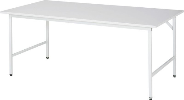 Tavolo da lavoro serie RAU Jerry (3030) - regolabile in altezza, piastra in melamina, 2000x800-850x1000 mm, 06-500M10-20.12