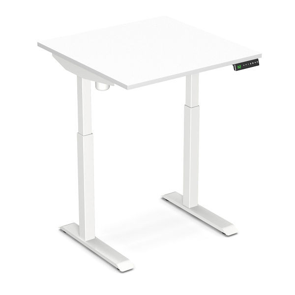 Scrivania Worktrainer sit-stand StudyDesk (bianco / bianco 80 x 80 cm), StD-s-bianco-bianco