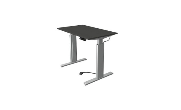 Kerkmann Move 3 tavolo sit/stand argento, L 1000 x P 600 mm, regolabile elettricamente in altezza da 720-1200 mm, antracite, 10231413
