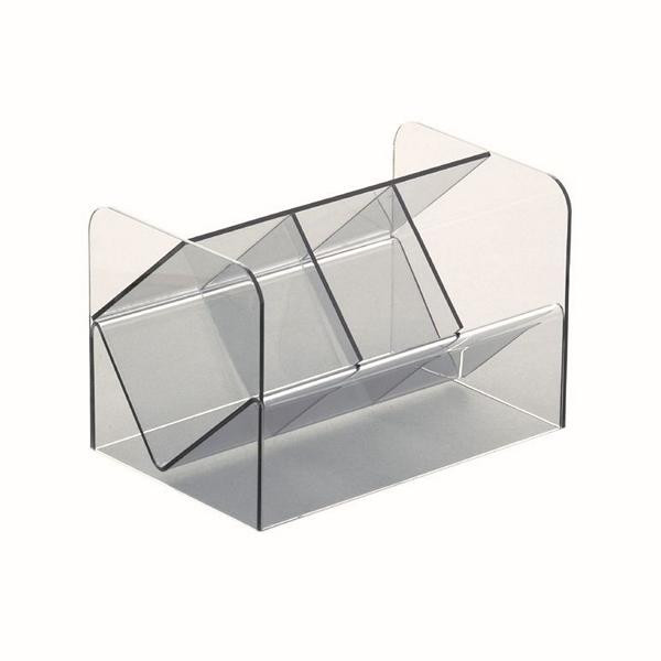 Porta cucchiaio Schneider con 3 scatole per cucchiai quadrate, vetro acrilico, trasparente, 224 x 150 x 150 mm, 172300