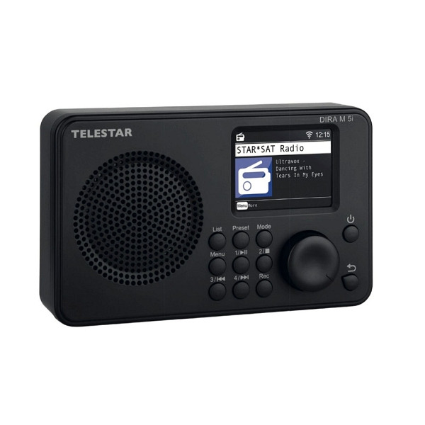 TELESTAR DIRA M 5i Internet radio, display a colori TFT, UPnP e riproduzione media USB, sveglia, Bluetooth 5.1, telecomando tramite app Soundmate, 20-100-02