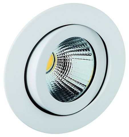 downlight LED rutec 8W bianco con convertitore dimmerabile 2700K 25° 350 mA CRI90 con disco, ALU57351UWWD