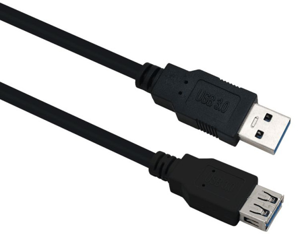Cavo di prolunga Helos, USB 3.0 A maschio/A femmina, 0,5 m, nero, 288349
