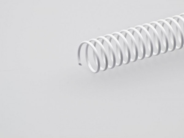 Spirali in plastica RENZ Ø = 6 mm, bianche; Passo 6 mm, lunghezza: 32 cm, PU: 100 pezzi, 062060018032