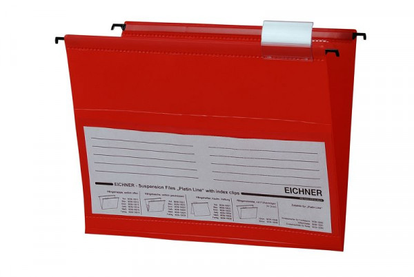 Eichner Platin Line file di sospensione in PVC, rosso, PU: 10 pezzi, 9039-10011