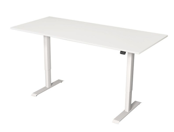 Kerkmann tavolo sit/stand L 1800 x P 800 mm, regolabile elettricamente in altezza da 720-1200 mm, bianco, 10360510