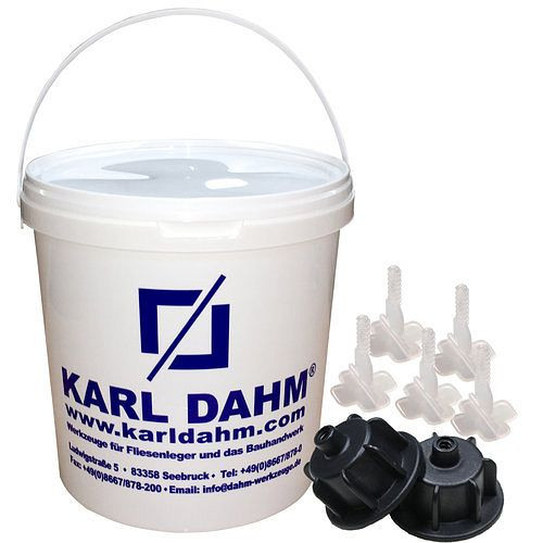Sistema di livellamento per piastrelle Karl Dahm "nero" set base fino a 12 mm di spessore della piastrella, 12450