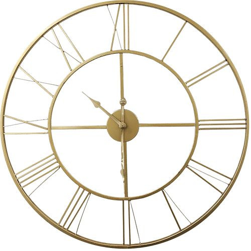 Orologio da parete al quarzo Technoline oro, metallo, dimensioni: Ø 60 cm, 775539
