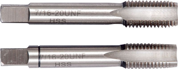 Set di maschi a mano Projahn per filettatura fine americana UNF 2 pezzi HSS-G DIN 2181 UNF 9/16 &quot;, 93906