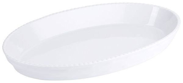 Contacto teglia in porcellana bianca, 38,0 x 24,0 x H5,0 cm, 2755/380