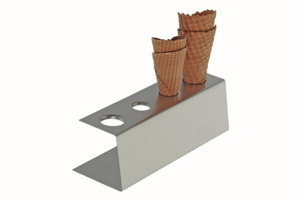 Porta cono gelato Schneider per 4 coni gelato, materiale acciaio inossidabile, fori: 2x26 mm e 2x31 mm, 190308