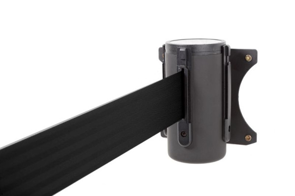 Nastro barriera ALLROUNDLINE, montaggio a parete con cintura, alloggiamento: nero / cintura: nero, ALW-10-3.0-0030