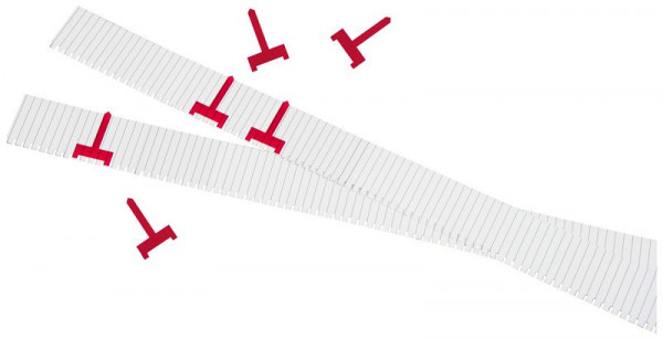 Segnali di progettazione Eichner per scheda plug-in, stretta, rossa, UI: 50 pezzi, 9085-00070