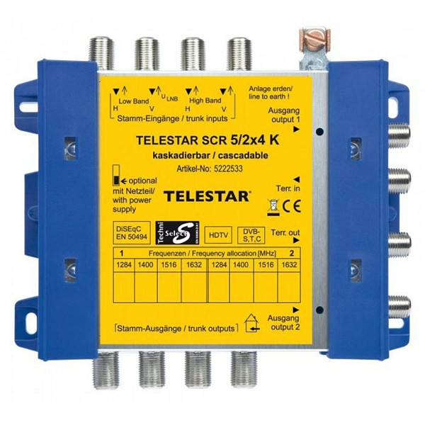 TELESTAR unità in cascata SCR 5 / 2x4 K con connettore rapido F, 5222533F