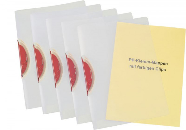 Eichner Swing cartelle con clip, trasparente, colore clip: rosso, PU: 25 pezzi, 9218-00910